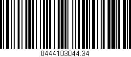 Código de barras (EAN, GTIN, SKU, ISBN): '0444103044.34'