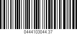 Código de barras (EAN, GTIN, SKU, ISBN): '0444103044.37'