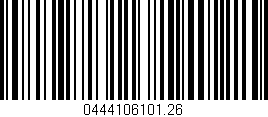 Código de barras (EAN, GTIN, SKU, ISBN): '0444106101.26'
