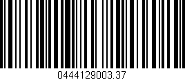 Código de barras (EAN, GTIN, SKU, ISBN): '0444129003.37'