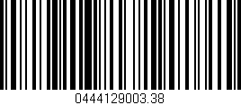 Código de barras (EAN, GTIN, SKU, ISBN): '0444129003.38'