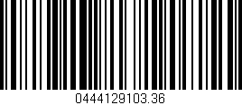 Código de barras (EAN, GTIN, SKU, ISBN): '0444129103.36'