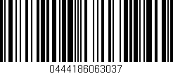 Código de barras (EAN, GTIN, SKU, ISBN): '0444186063037'