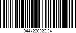 Código de barras (EAN, GTIN, SKU, ISBN): '0444220023.34'