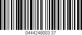 Código de barras (EAN, GTIN, SKU, ISBN): '0444248003.37'