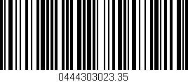 Código de barras (EAN, GTIN, SKU, ISBN): '0444303023.35'