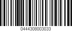 Código de barras (EAN, GTIN, SKU, ISBN): '0444308003033'