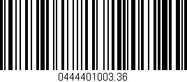Código de barras (EAN, GTIN, SKU, ISBN): '0444401003.36'