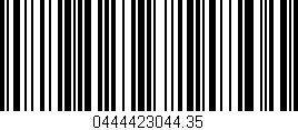 Código de barras (EAN, GTIN, SKU, ISBN): '0444423044.35'