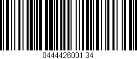 Código de barras (EAN, GTIN, SKU, ISBN): '0444426001.34'