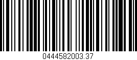 Código de barras (EAN, GTIN, SKU, ISBN): '0444582003.37'