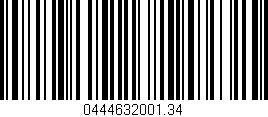 Código de barras (EAN, GTIN, SKU, ISBN): '0444632001.34'