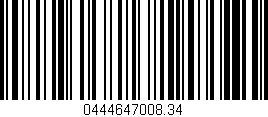 Código de barras (EAN, GTIN, SKU, ISBN): '0444647008.34'