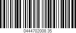 Código de barras (EAN, GTIN, SKU, ISBN): '0444702008.35'