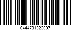 Código de barras (EAN, GTIN, SKU, ISBN): '0444791023037'