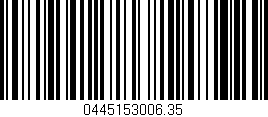 Código de barras (EAN, GTIN, SKU, ISBN): '0445153006.35'