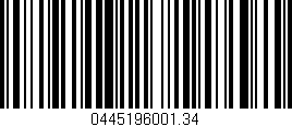Código de barras (EAN, GTIN, SKU, ISBN): '0445196001.34'