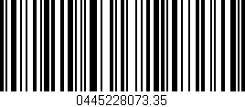 Código de barras (EAN, GTIN, SKU, ISBN): '0445228073.35'