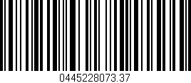 Código de barras (EAN, GTIN, SKU, ISBN): '0445228073.37'