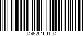 Código de barras (EAN, GTIN, SKU, ISBN): '0445291001.34'