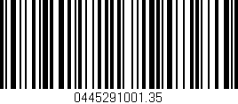 Código de barras (EAN, GTIN, SKU, ISBN): '0445291001.35'