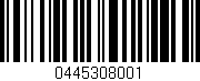 Código de barras (EAN, GTIN, SKU, ISBN): '0445308001'