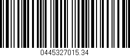 Código de barras (EAN, GTIN, SKU, ISBN): '0445327015.34'