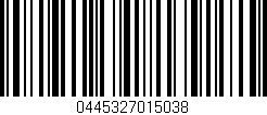 Código de barras (EAN, GTIN, SKU, ISBN): '0445327015038'