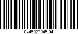 Código de barras (EAN, GTIN, SKU, ISBN): '0445327045.34'
