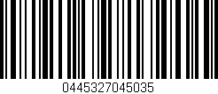 Código de barras (EAN, GTIN, SKU, ISBN): '0445327045035'
