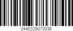 Código de barras (EAN, GTIN, SKU, ISBN): '0445329073036'