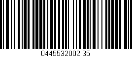 Código de barras (EAN, GTIN, SKU, ISBN): '0445532002.35'