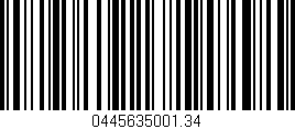 Código de barras (EAN, GTIN, SKU, ISBN): '0445635001.34'