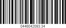 Código de barras (EAN, GTIN, SKU, ISBN): '0446042093.34'