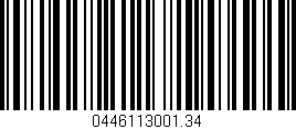 Código de barras (EAN, GTIN, SKU, ISBN): '0446113001.34'