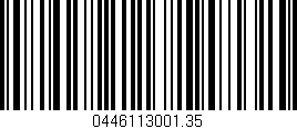 Código de barras (EAN, GTIN, SKU, ISBN): '0446113001.35'