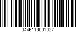 Código de barras (EAN, GTIN, SKU, ISBN): '0446113001037'