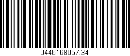 Código de barras (EAN, GTIN, SKU, ISBN): '0446168057.34'