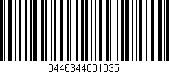 Código de barras (EAN, GTIN, SKU, ISBN): '0446344001035'