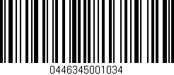 Código de barras (EAN, GTIN, SKU, ISBN): '0446345001034'