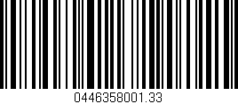 Código de barras (EAN, GTIN, SKU, ISBN): '0446358001.33'