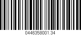 Código de barras (EAN, GTIN, SKU, ISBN): '0446358001.34'