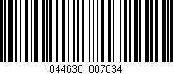 Código de barras (EAN, GTIN, SKU, ISBN): '0446361007034'