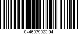 Código de barras (EAN, GTIN, SKU, ISBN): '0446379023.34'