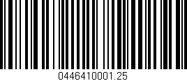 Código de barras (EAN, GTIN, SKU, ISBN): '0446410001.25'