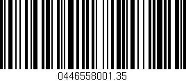 Código de barras (EAN, GTIN, SKU, ISBN): '0446558001.35'