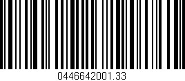 Código de barras (EAN, GTIN, SKU, ISBN): '0446642001.33'