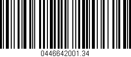 Código de barras (EAN, GTIN, SKU, ISBN): '0446642001.34'