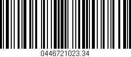 Código de barras (EAN, GTIN, SKU, ISBN): '0446721023.34'