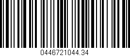 Código de barras (EAN, GTIN, SKU, ISBN): '0446721044.34'